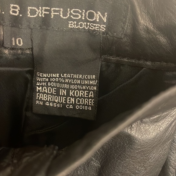 NWT Vtg I.B. Diffusion High Waisted Leather Pants - Picture 3 of 6